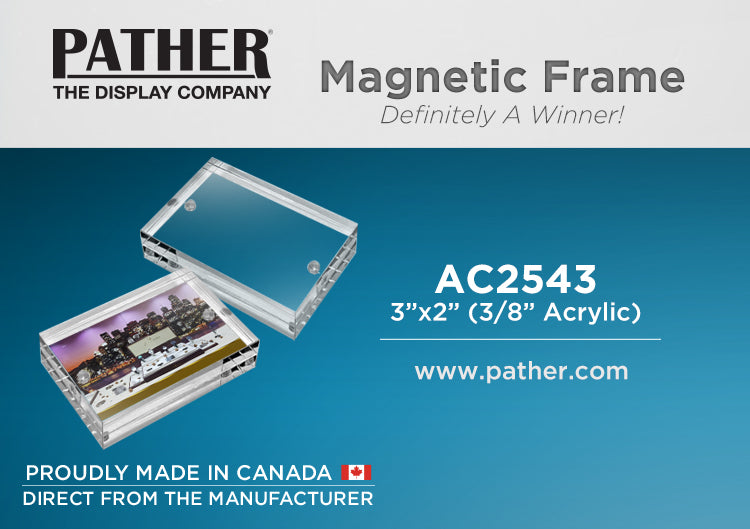 Clear Acrylic Magnetic Frame - 3" x 2"