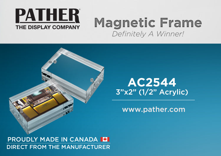 Clear Acrylic Magnetic Frame - 3" x 2"