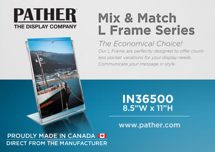 8 1/2" x 11" L Frame with Sealed Sides