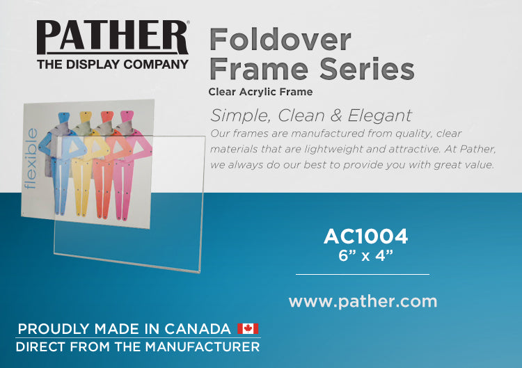 6" x 4" Clear Acrylic Foldover Frame