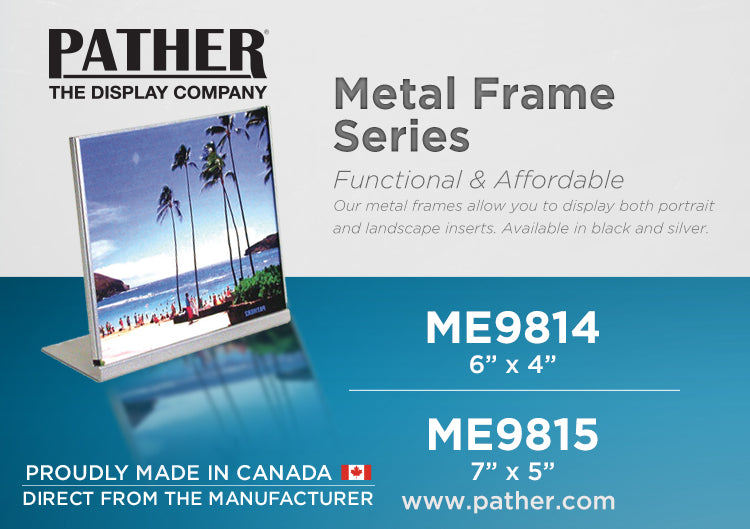 4" x 6" Metal Silver Slide Frame