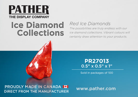 Ice Diamonds - Red Acrylic - For Display