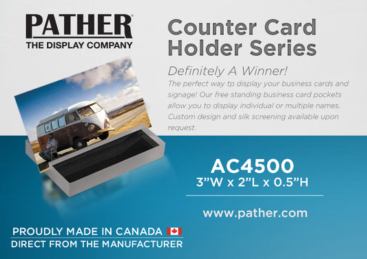 Clear Acrylic Counter Card Holder